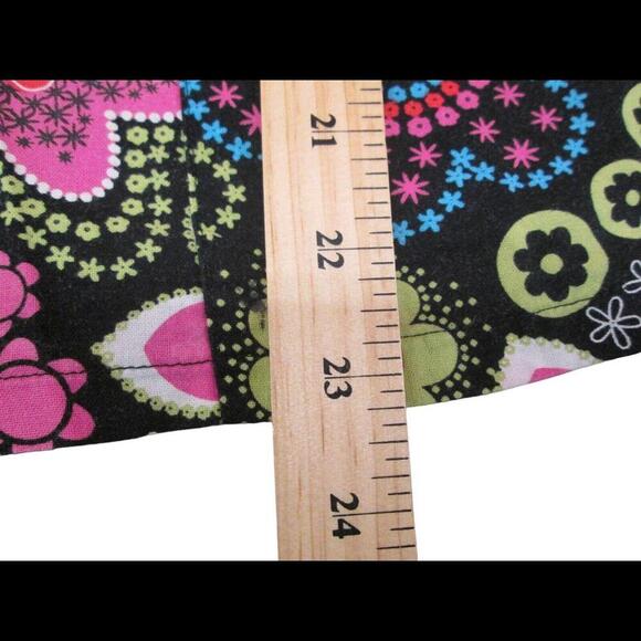 Peaches Womens Bright Floral Uniform Medical Scrub Top Nurse Work Wear Size XS - Picture 8 of 11